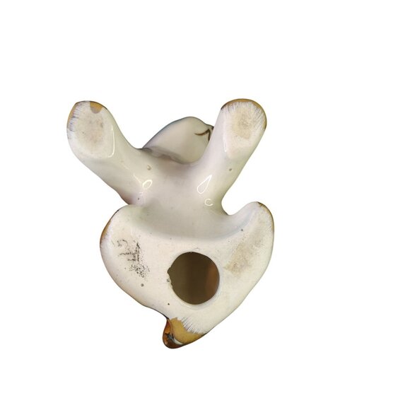 Vintage Scottish Terrier Scotty Dog Porcelain Ceramic Figurine Gold Black Tipped - Picture 6 of 6